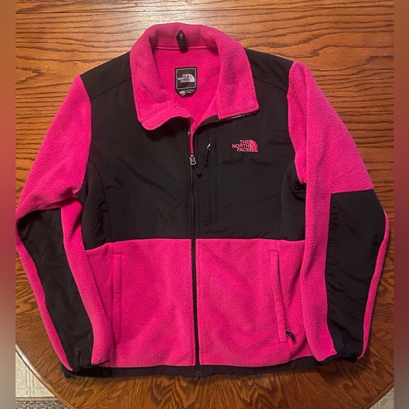 The North Face Women's Denali Jacket Razzle Pink/TNF Black Size XL - Picture 1 of 5